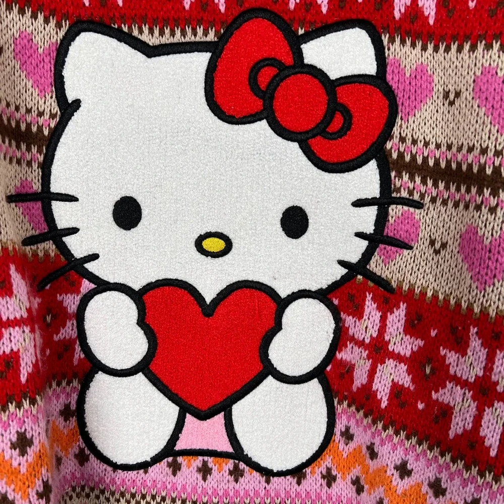 Forever 21 Hello Kitty & Friends Fair Isle Knit Sweater Womens Oversized Medium‎
